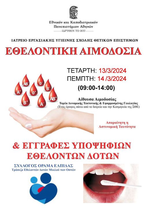 Εθελοντική αιμοδοσία αφίσα