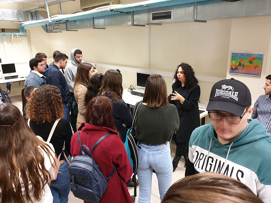 Student visit during Open Day 2020